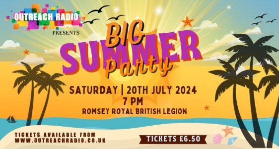 Join us on Saturday the 20th July for the Outreach Radio Big Summer Party